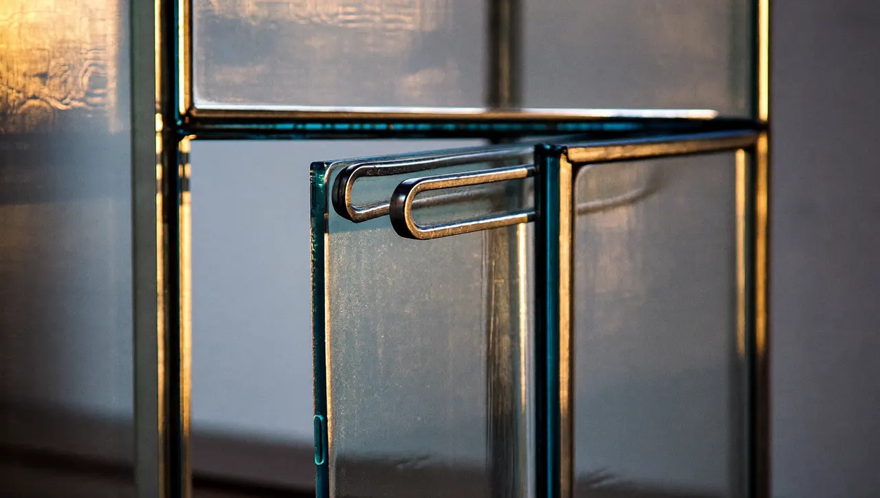 Cross-section of a triple glazed unit showing three panes and two sealed gaps